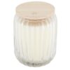 Zusss geurkaars in glas met ribbels bamboe