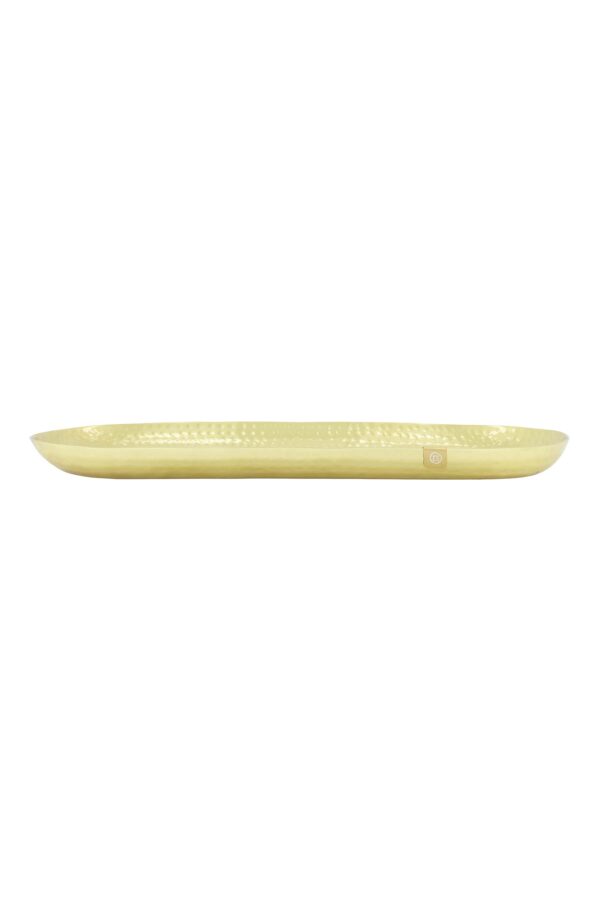 Zusss ovalen stylingbord metaal 50x20cm goud